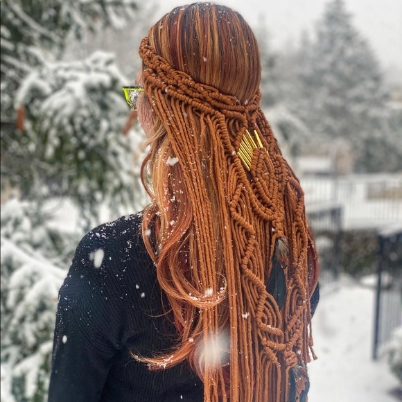 Handmade Macrame Crochet Headband - Picture 9 of 14